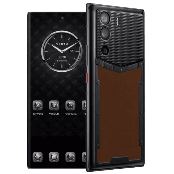 Metavertu Curve Amber Brown Alligator Leather Clous De Paris Basic