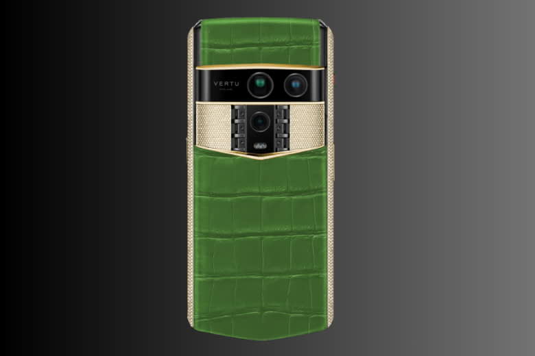 Vertu Agent Q Alligator Gold Full Diamond Collectors Edition Bamboo Green Alli 1tb
