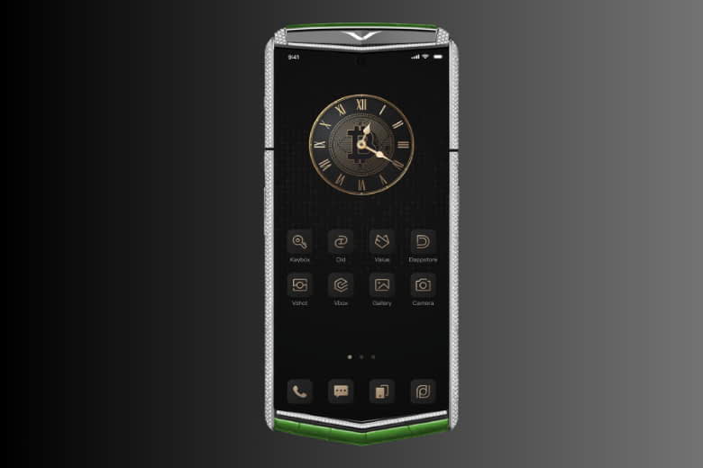 Vertu Agent Q Alligator Silver Full Diamond Collector’s Edition Radiant Bamboo Green Alli 1TB