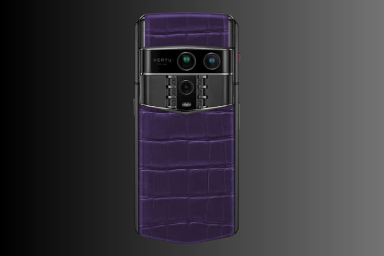 Vertu Agent Q Alligator Single Gold Diamond Collector’s Edition Grape Purple 1TB