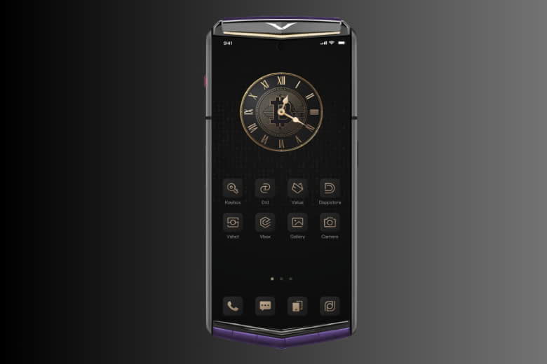 Vertu Agent Q Alligator Single Gold Diamond Collector’s Edition Grape Purple 1TB