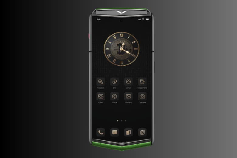 Vertu Agent Q Alligator Tri Gold Diamond Collector’s Edition Bamboo Green 1TB