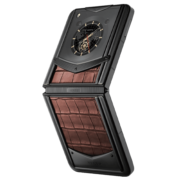 Vertu Ironflip Amber Brown Bes Fee Alligator Skin