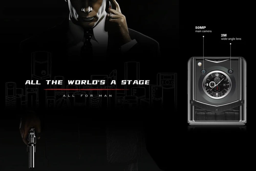 Vertu Ironflip Basalt Black Alli Bes Fee Alligator Skin