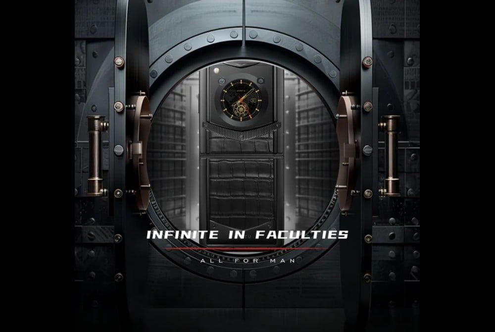 Vertu Ironflip Basalt Black Alli Bes Fee Alligator Skin