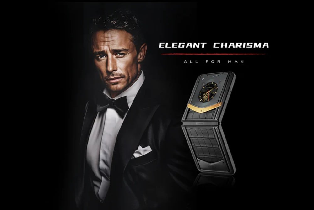 Vertu Ironflip Basalt Black Alli Bes Fee Alligator Skin