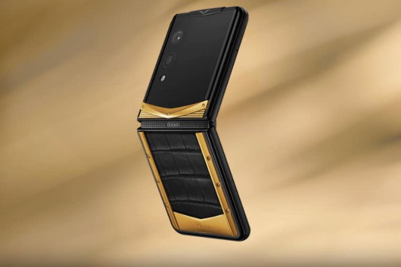 Vertu Quantum Flip Agate Emerald Green Gold V