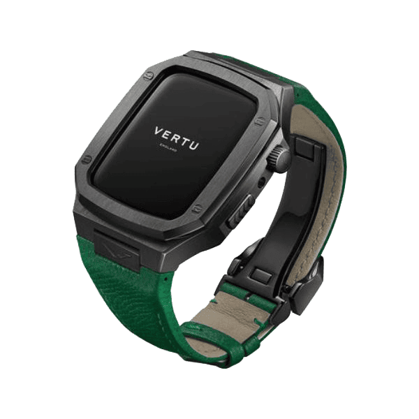 Vertu Watch Black Stainless Steel Green Calf 1 Vertu Watch Black Stainless Steel Green Calf