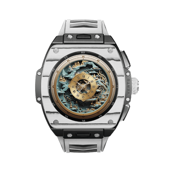 VERTU Watch S1 Finished Set Black and White Carbon Fiber White Strap 1 Vertu Watch S1 Finished Set Black And White Carbon Fiber White Strap