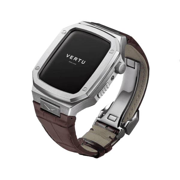 Vertu Watch Stainless Steel Brown Alligator